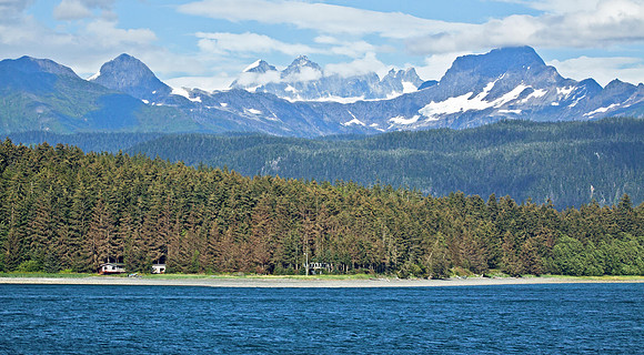 Mountains ringing the Juneau area