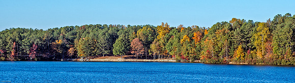 Fall at a lake at Stone Mountain, GA